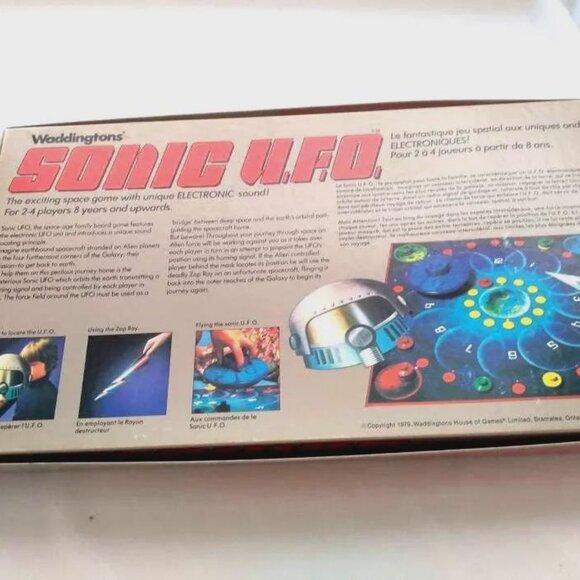 Sonic U.F.O. by Waddintons Vintage Antique 1979 Age 8+ 2 to 4 players Table Top - Picture 3 of 10